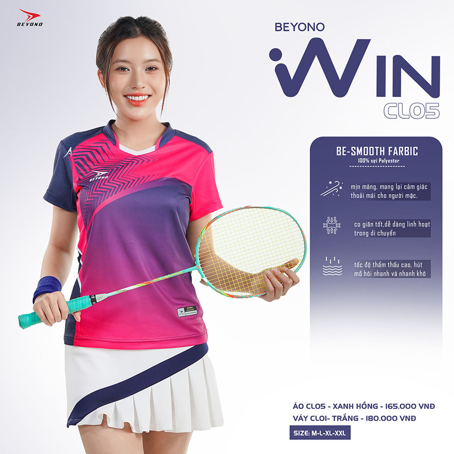 Áo thể thao cầu lông Nữ Beyono Win CL05