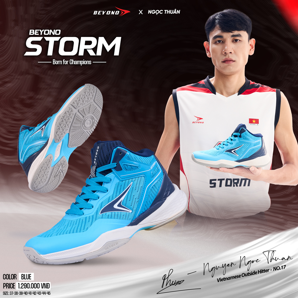 Giày Thể Thao Bóng Chuyền  BEYONO STORM  – BORN FOR CHAMPIONS 