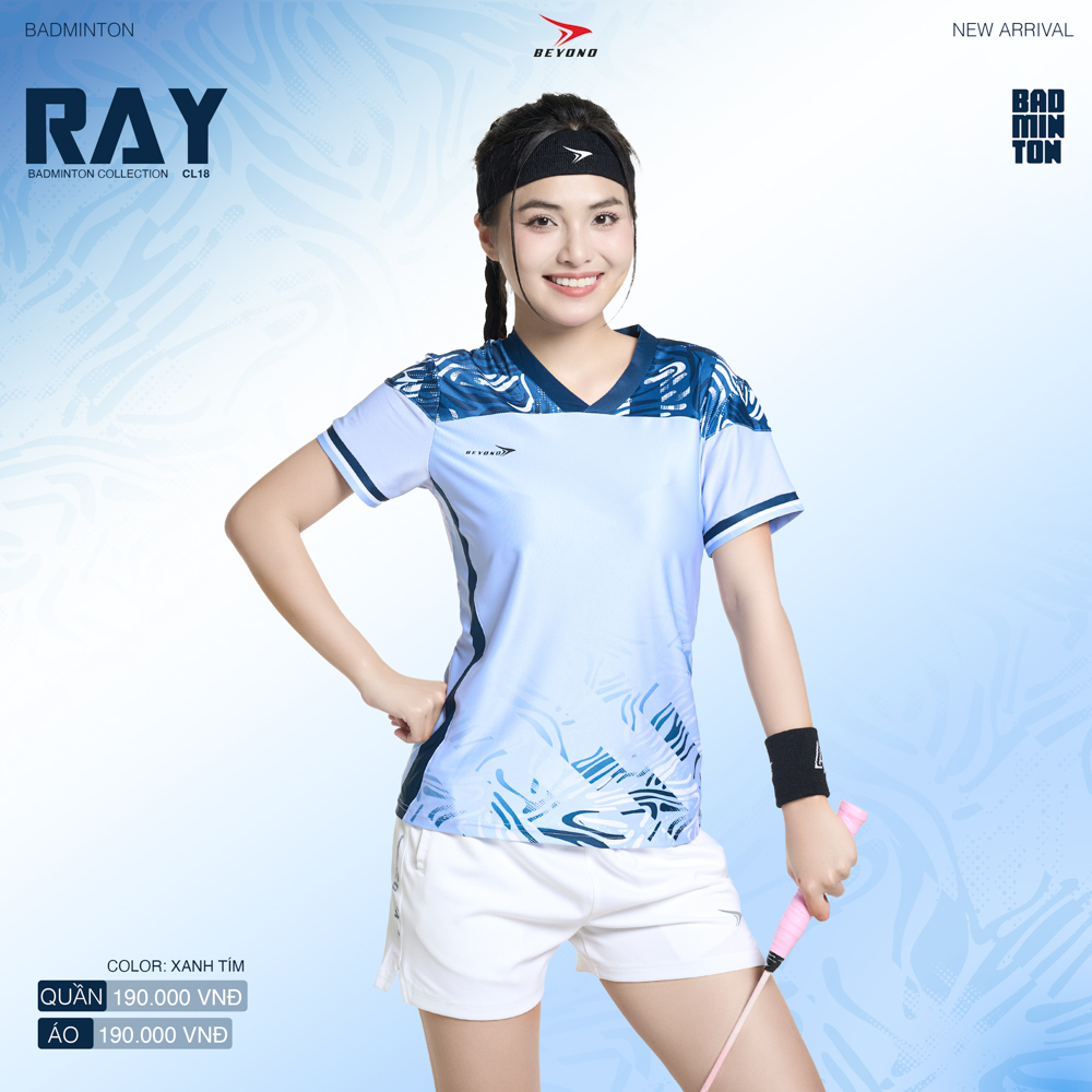 Áo thể thao cầu lông  NỮ  Beyono Ray CL18