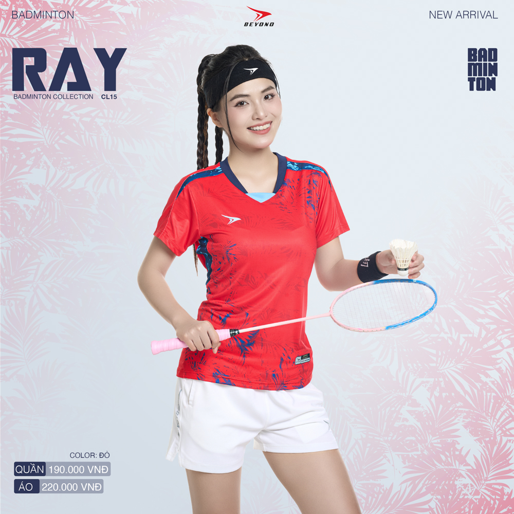 Áo thể thao cầu lông  Nữ  Beyono Ray CL15