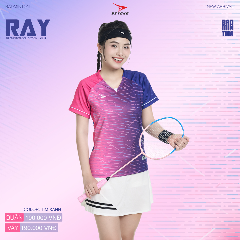 Áo thể thao cầu lông  Nữ  Beyono Ray CL17