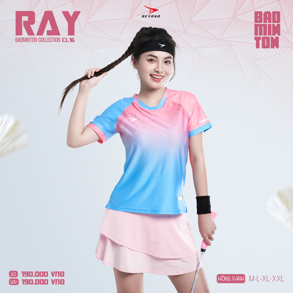 Áo thể thao cầu lông  Nữ  Beyono Ray CL16