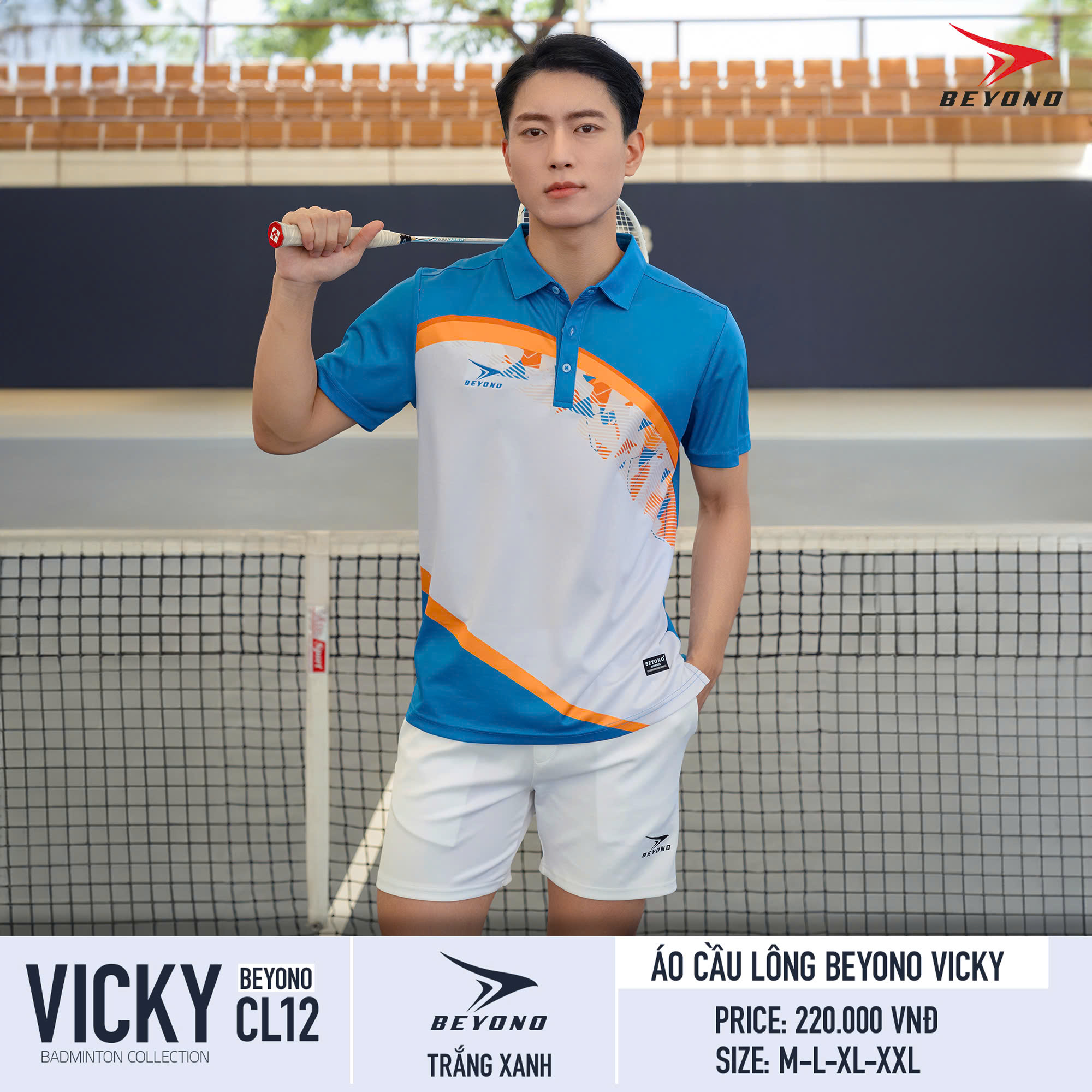  Áo thể thao cầu lông Nam Beyono Vicky CL12