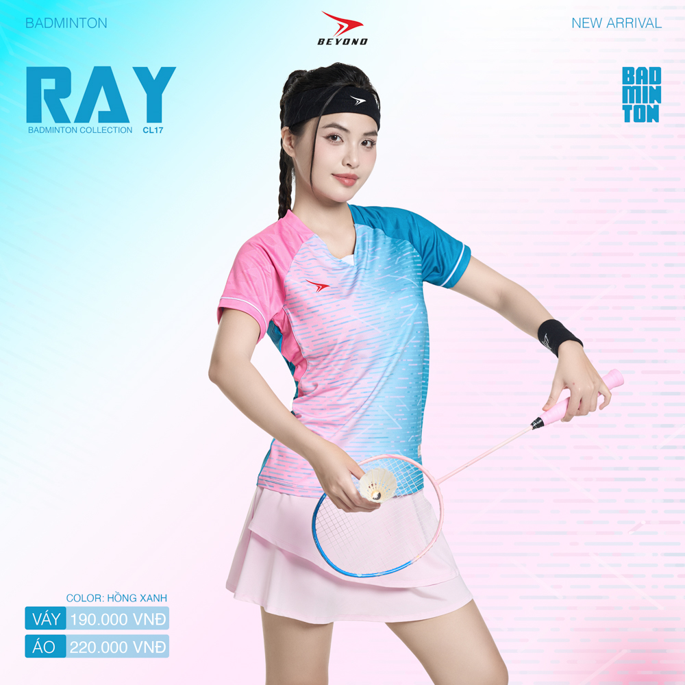 Áo thể thao cầu lông  Nữ  Beyono Ray CL17