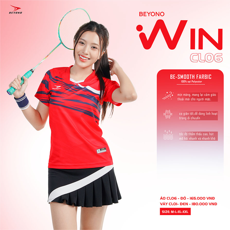 Áo thể thao cầu lông Nữ Beyono Win CL06