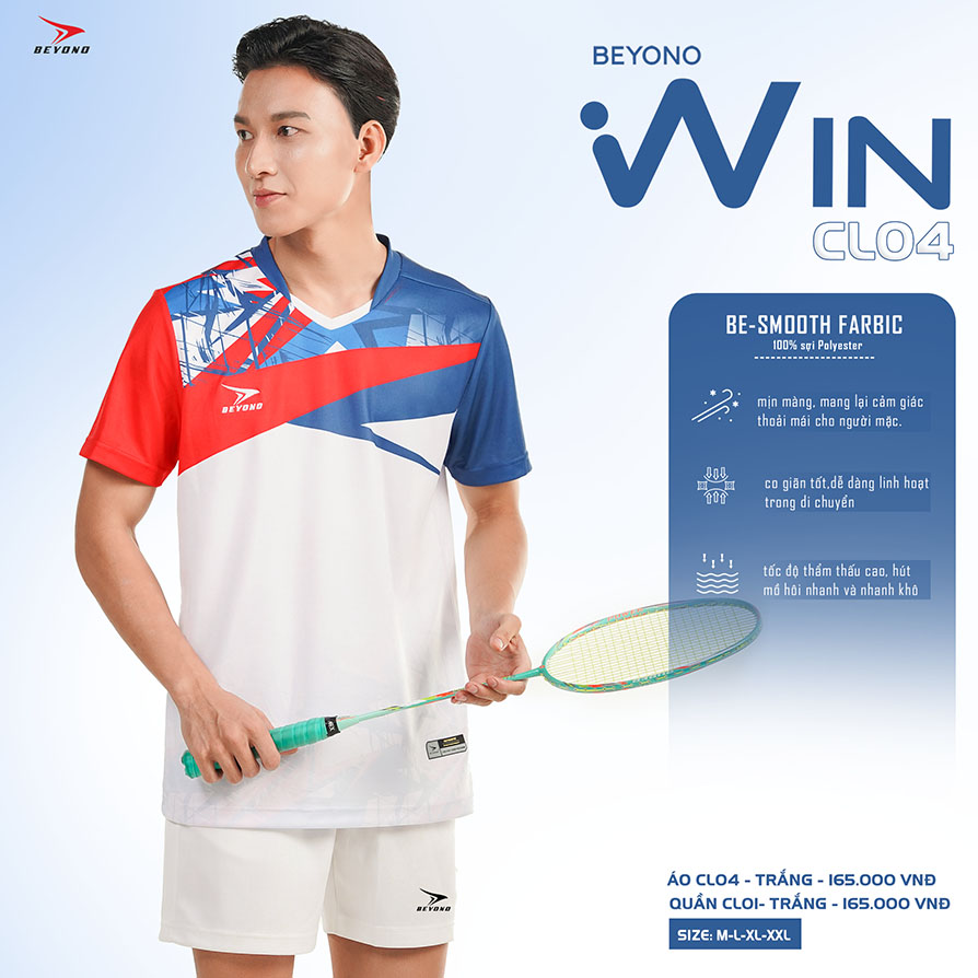 Áo thể thao cầu lông Nam Beyono Win CL04