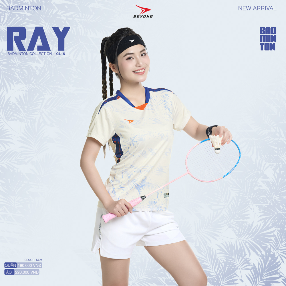 Áo thể thao cầu lông  Nữ  Beyono Ray CL15