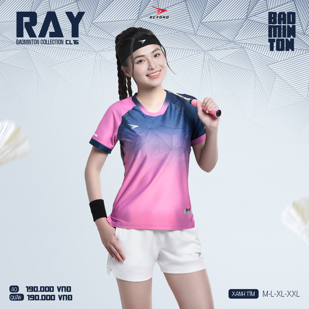 Áo thể thao cầu lông  Nữ  Beyono Ray CL16