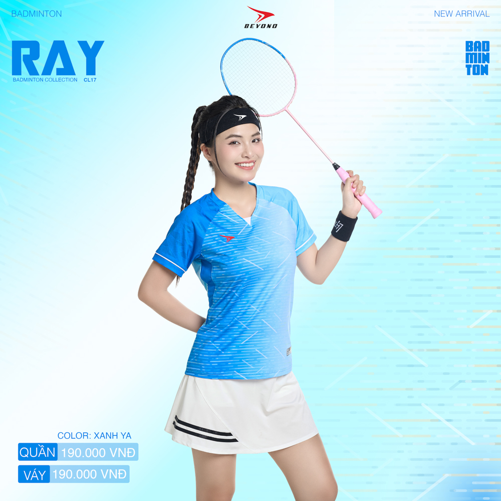 Áo thể thao cầu lông  Nữ  Beyono Ray CL17
