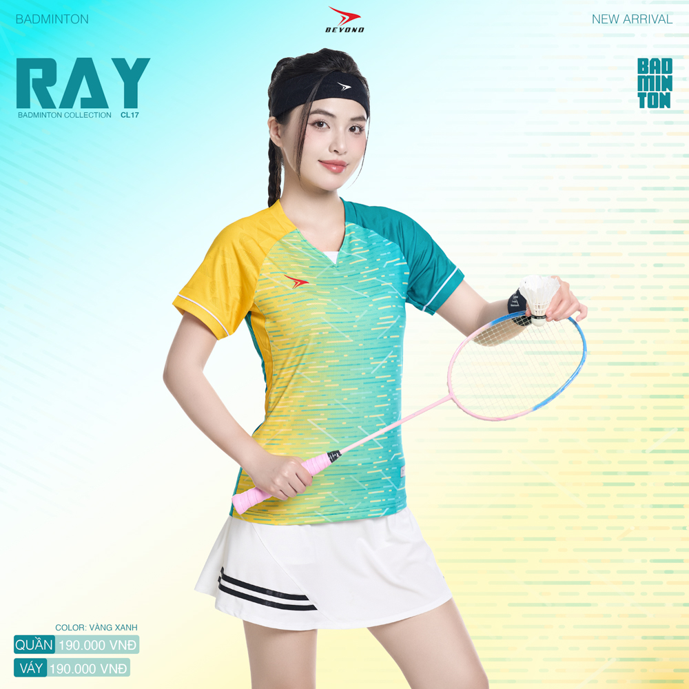 Áo thể thao cầu lông  Nữ  Beyono Ray CL17