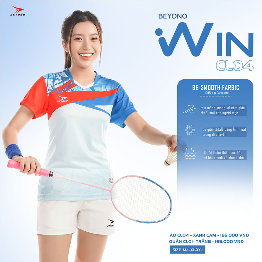 Áo thể thao cầu lông Nữ Beyono Win CL04